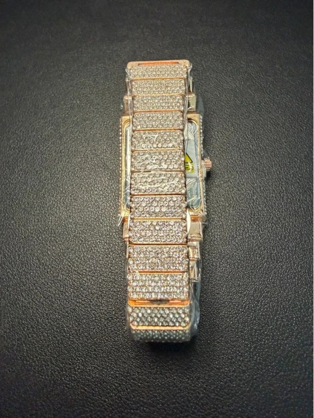 # 562 Rose Gold Tone Crystal Watch – 34mm New – Sparkling Statement Piece